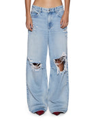 Womens Ksuper Jean Venice Oversized Denim Jeans - Denim