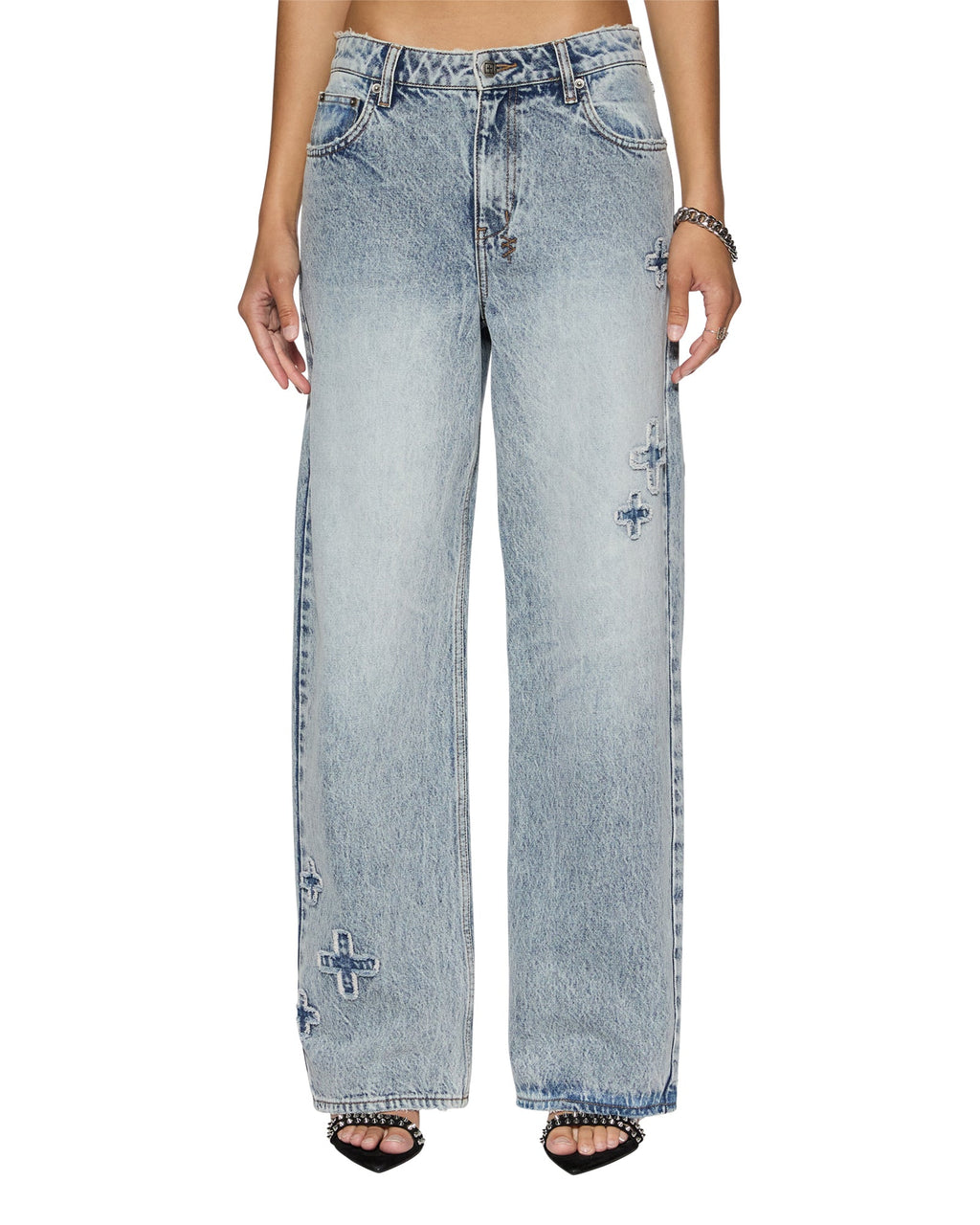 Womens Low Rider Klassic Kraftwerk Baggy Denim Jeans - Denim