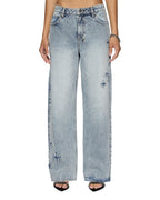 Womens Low Rider Klassic Kraftwerk Baggy Denim Jeans - Denim
