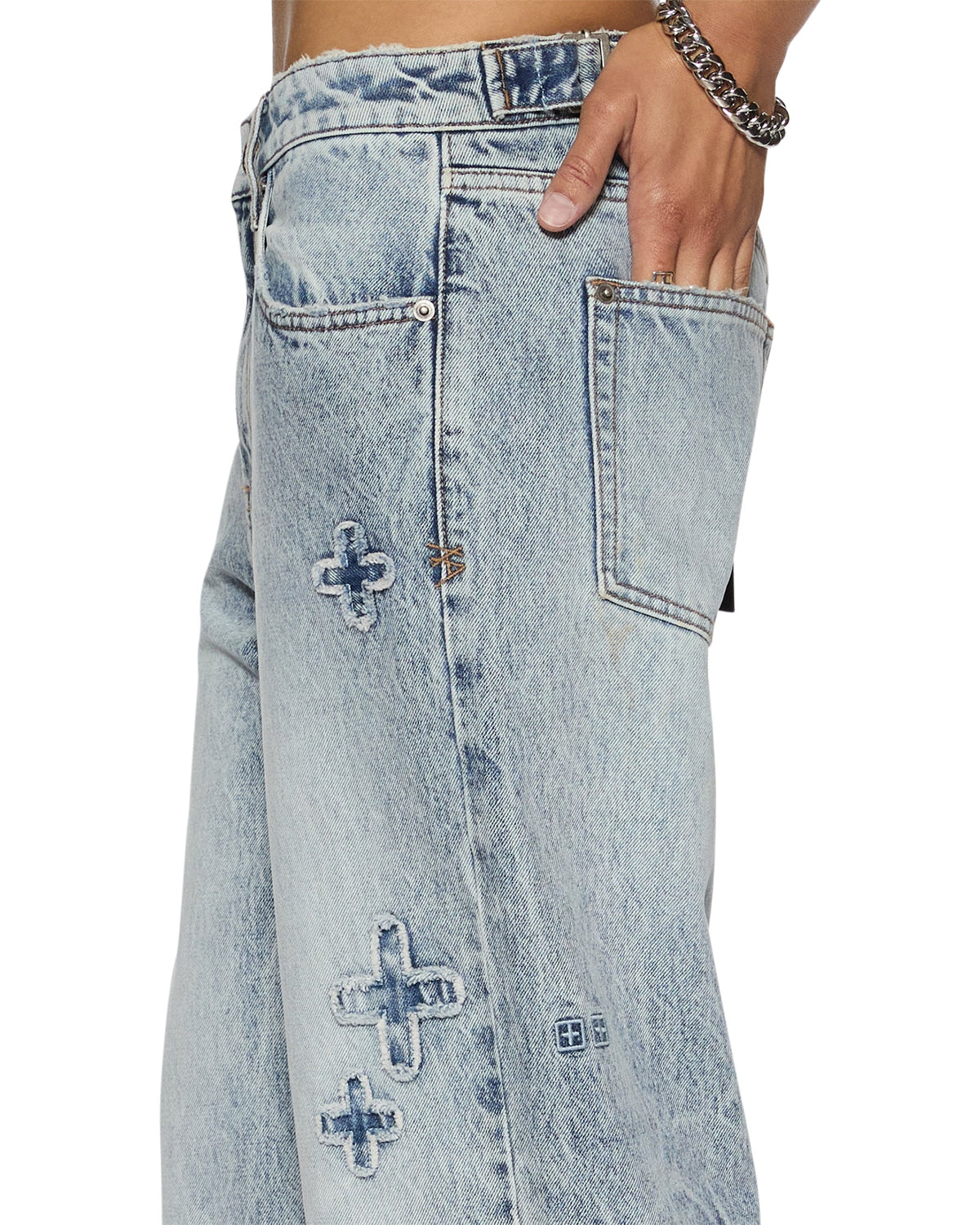 Womens Low Rider Klassic Kraftwerk Baggy Denim Jeans - Denim