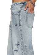 Womens Low Rider Klassic Kraftwerk Baggy Denim Jeans - Denim