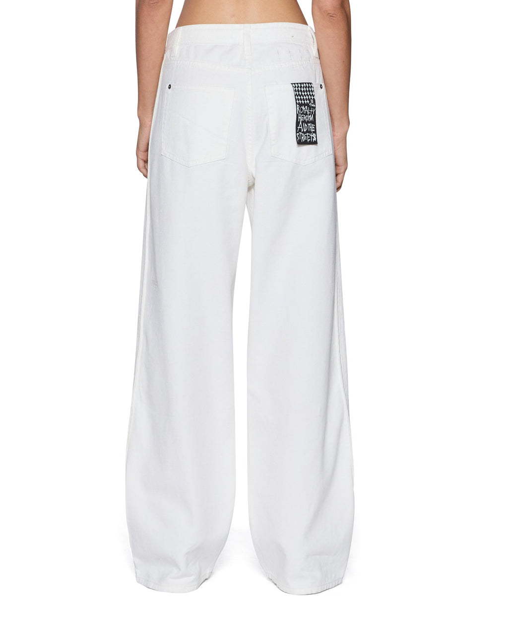 Womens Low Rider Trak Blanc Slim Denim Jeans - White