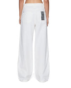Womens Low Rider Trak Blanc Slim Denim Jeans - White