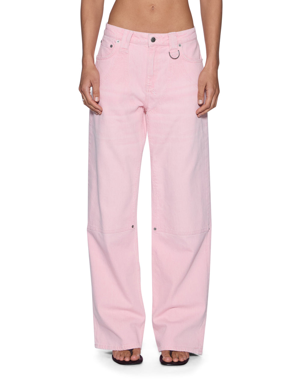 Womens Low Rider Jean Carpenter Quartz Dust Relaxed Denim Jeans - Pink