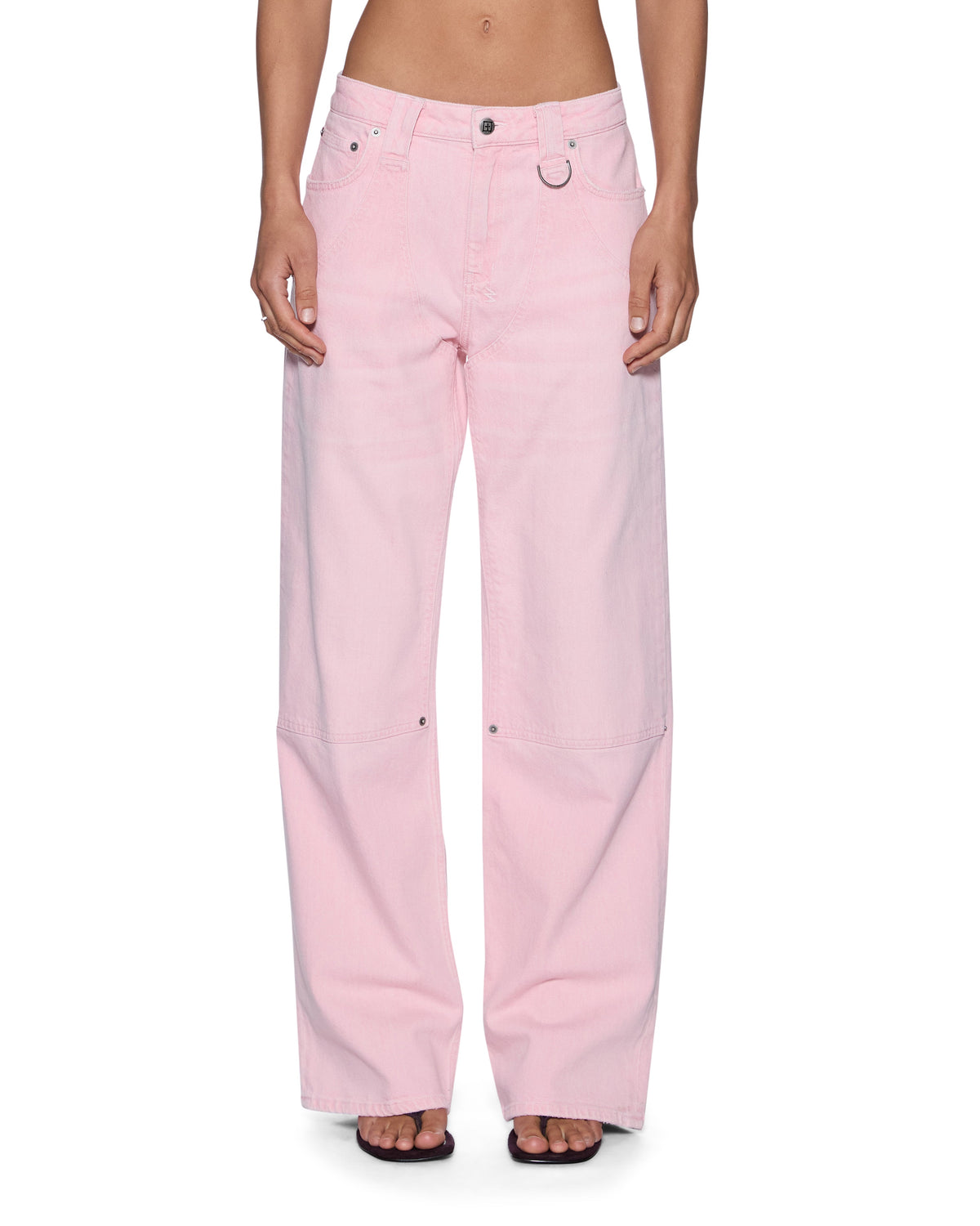 Womens Low Rider Jean Carpenter Quartz Dust Relaxed Denim Jeans - Pink