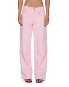 Womens Low Rider Jean Carpenter Quartz Dust Relaxed Denim Jeans - Pink