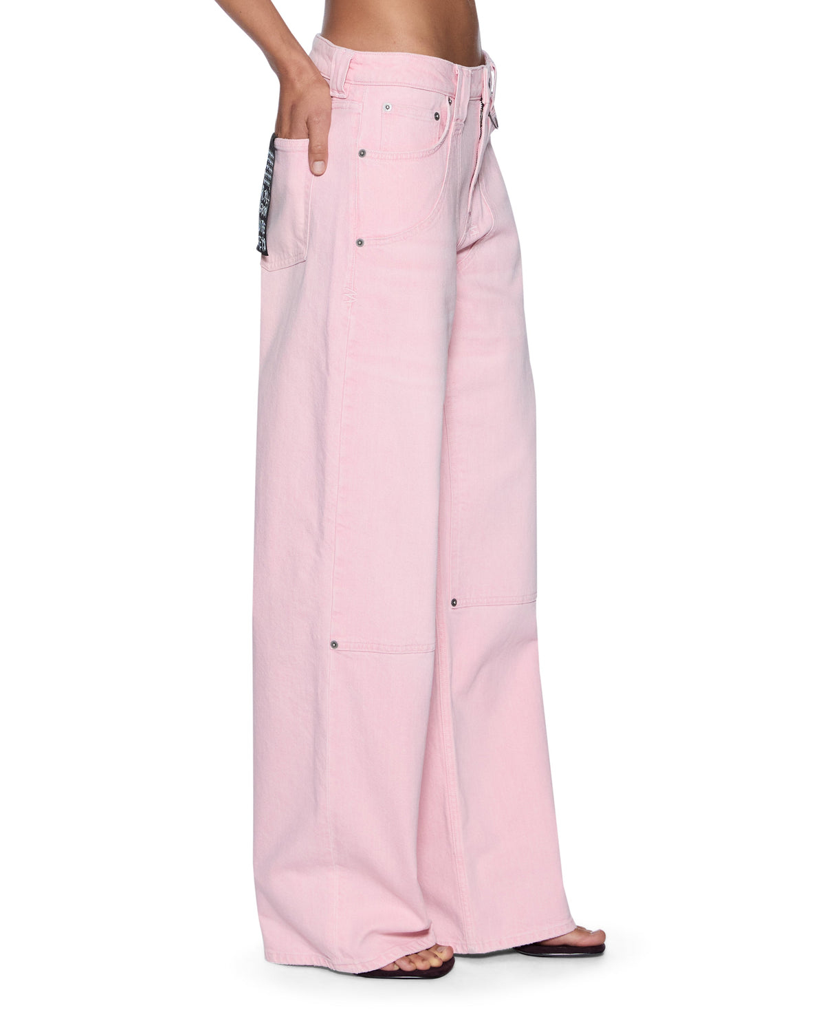 Womens Low Rider Jean Carpenter Quartz Dust Relaxed Denim Jeans - Pink