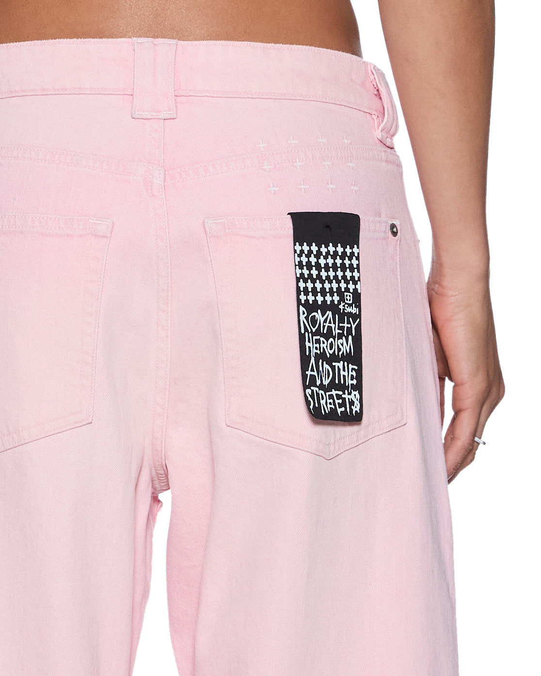 Womens Low Rider Jean Carpenter Quartz Dust Relaxed Denim Jeans - Pink