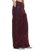 Womens Low Rider Jean Merlot Relaxed Denim Jeans - Burgundy