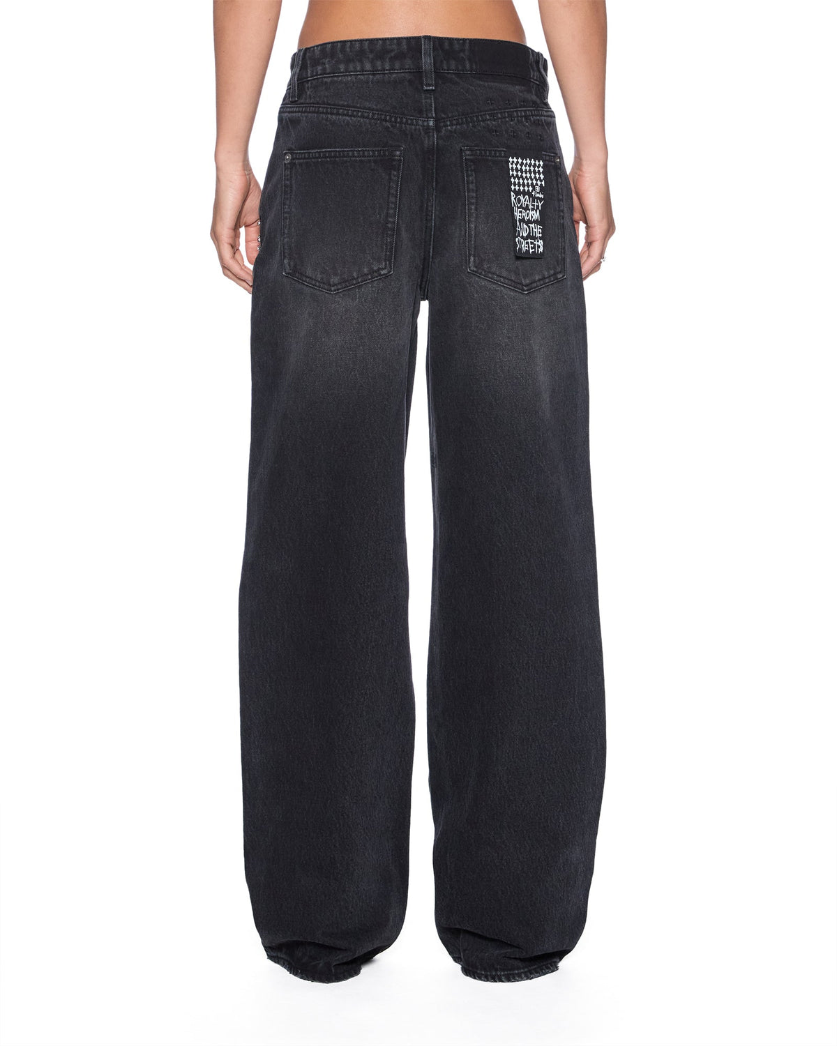 Womens Low Rider Opium Krystal Relaxed Denim Jeans - Black