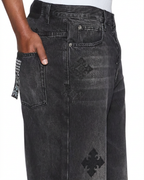 Mens Maxx Blakk Metal Kraftwerk Relaxed Denim Jeans - Black
