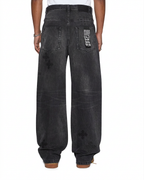 Mens Maxx Blakk Metal Kraftwerk Relaxed Denim Jeans - Black