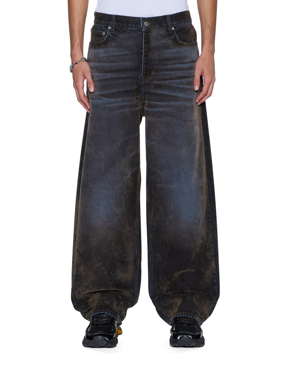 Mens Maxx Blur Ink Baggy Denim Jeans - Denim