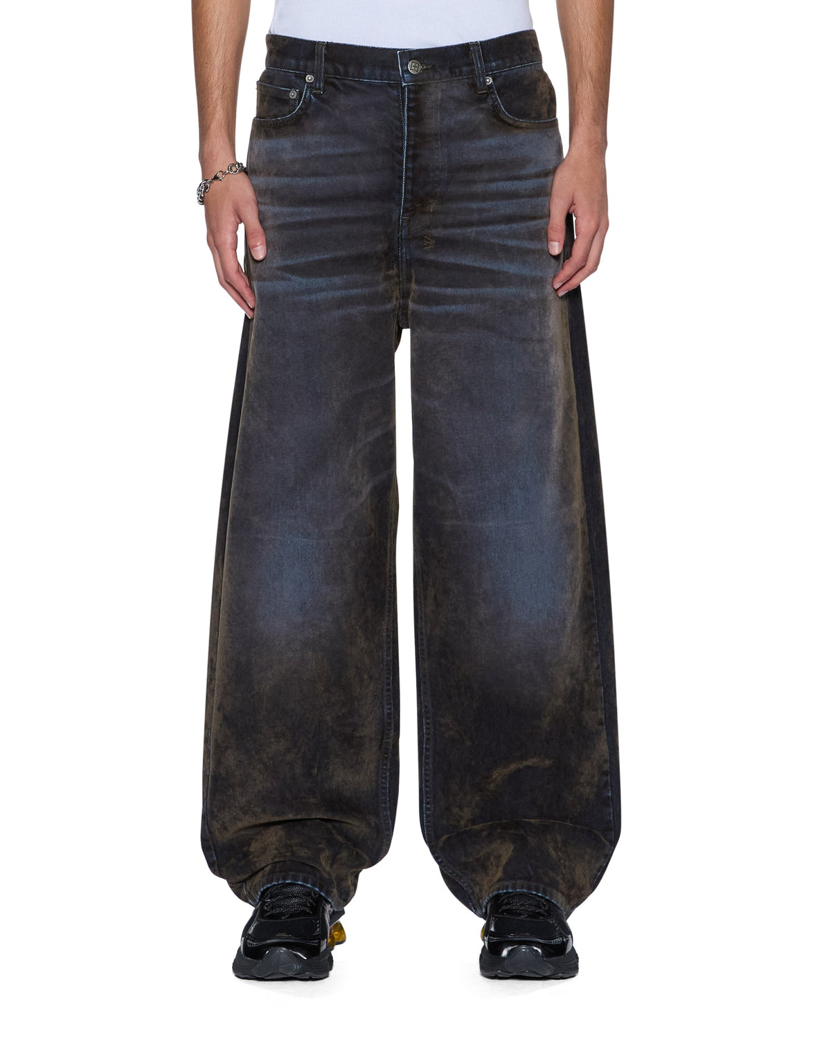 Mens Maxx Blur Ink Baggy Denim Jeans - Denim