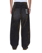 Mens Maxx Blur Ink Baggy Denim Jeans - Denim