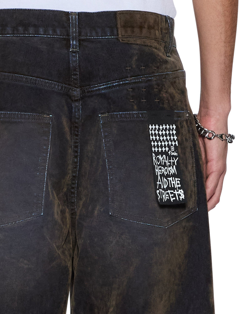 Mens Maxx Blur Ink Baggy Denim Jeans - Denim