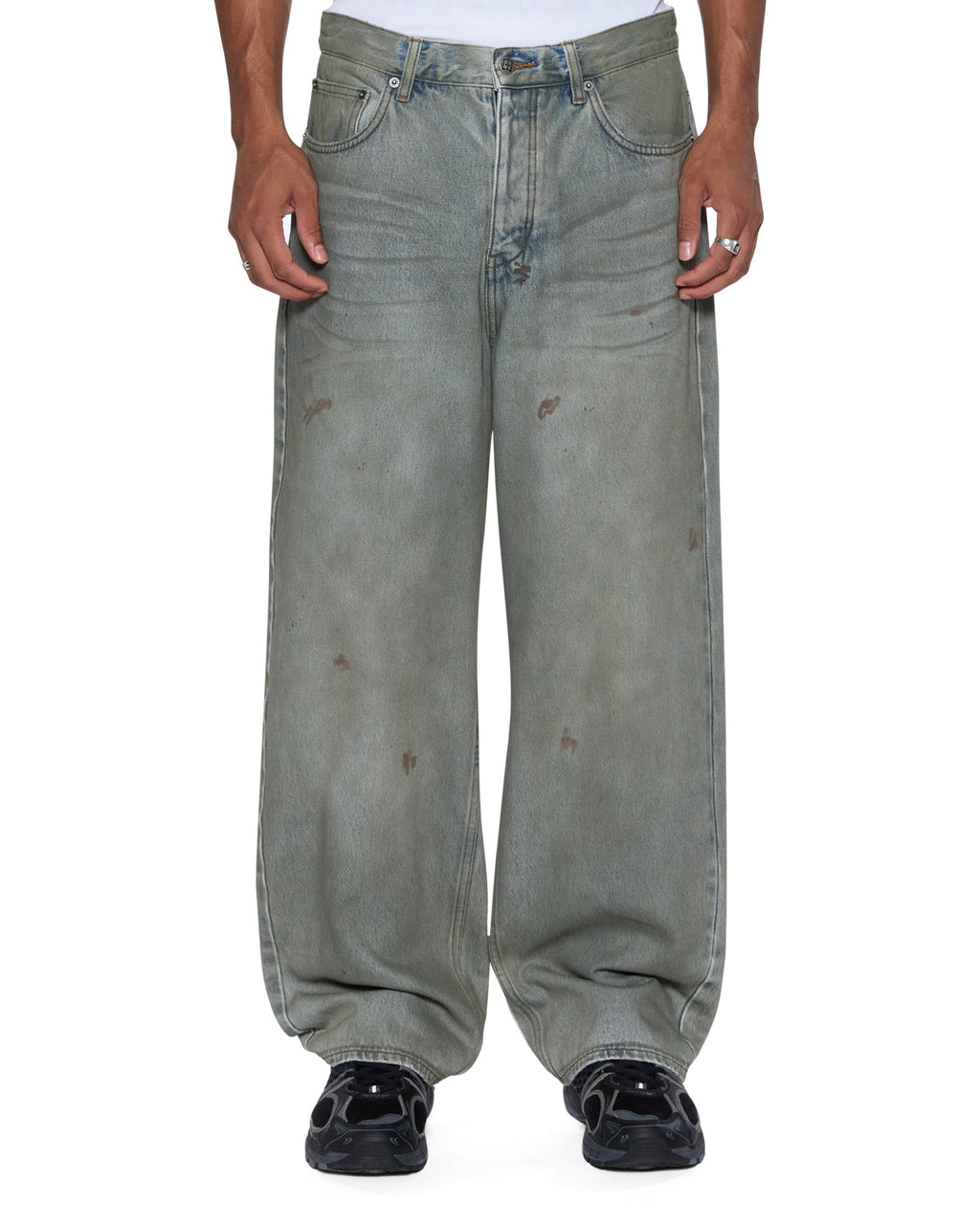 Mens Maxx Greaser Baggy Denim Jeans - Denim