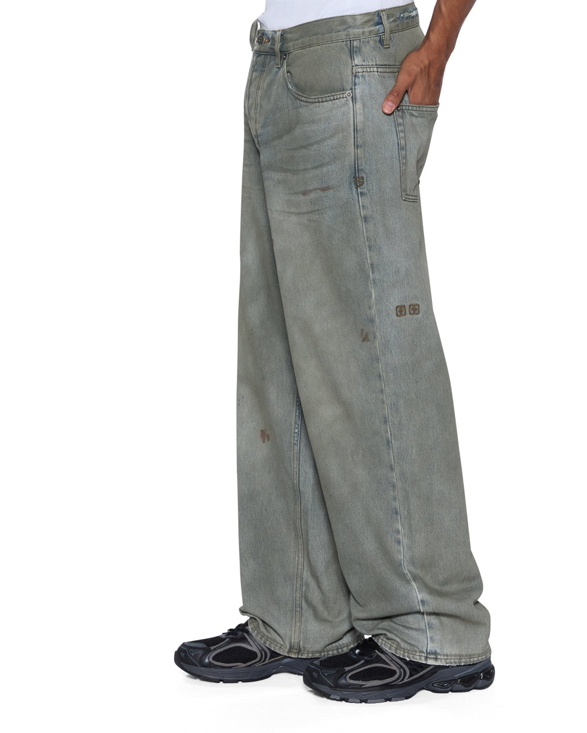 Mens Maxx Greaser Baggy Denim Jeans - Denim