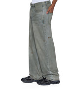 Mens Maxx Greaser Baggy Denim Jeans - Denim