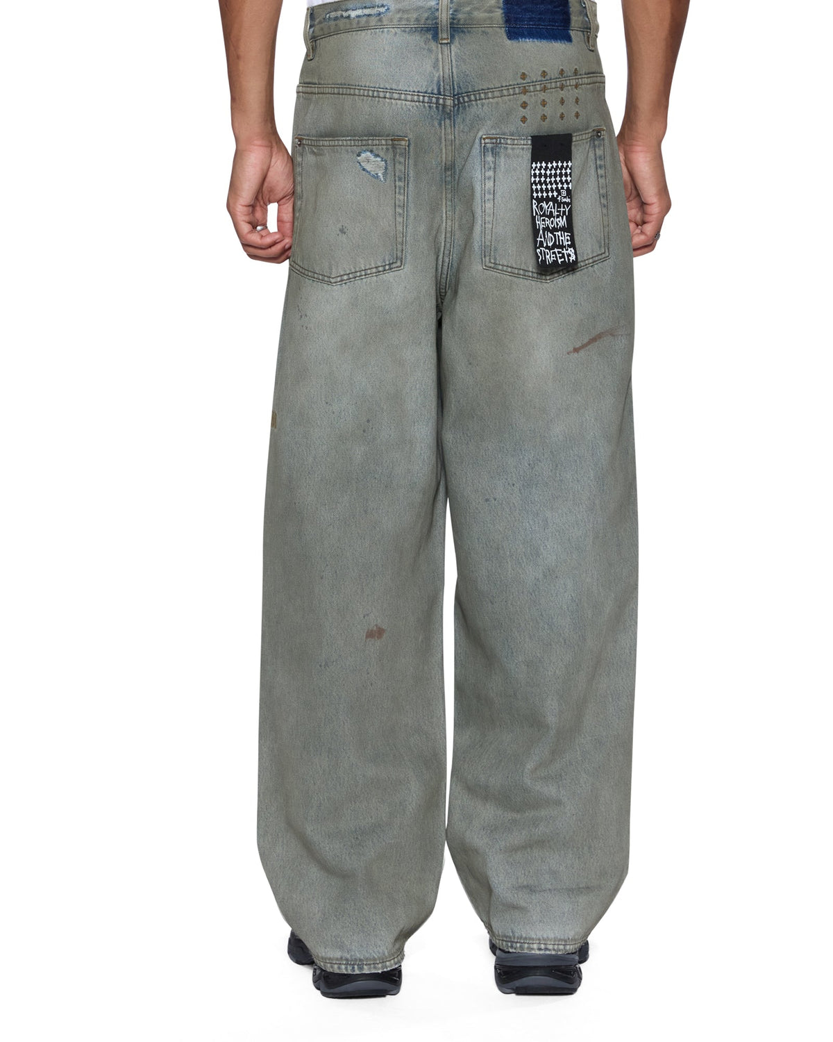 Mens Maxx Greaser Baggy Denim Jeans - Denim