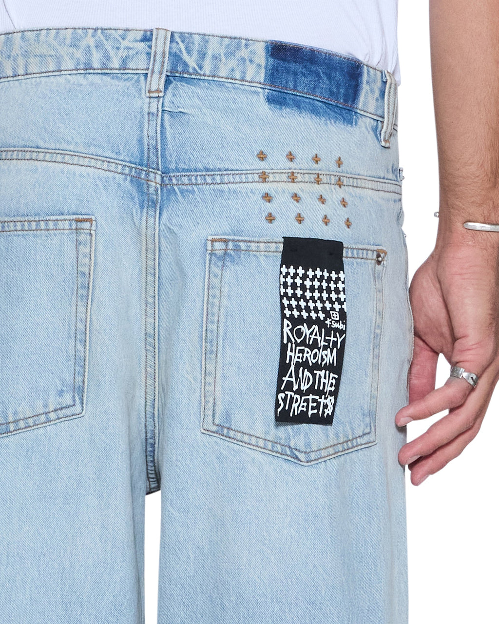 Mens Maxx Krystal Baggy Denim Jeans - Denim
