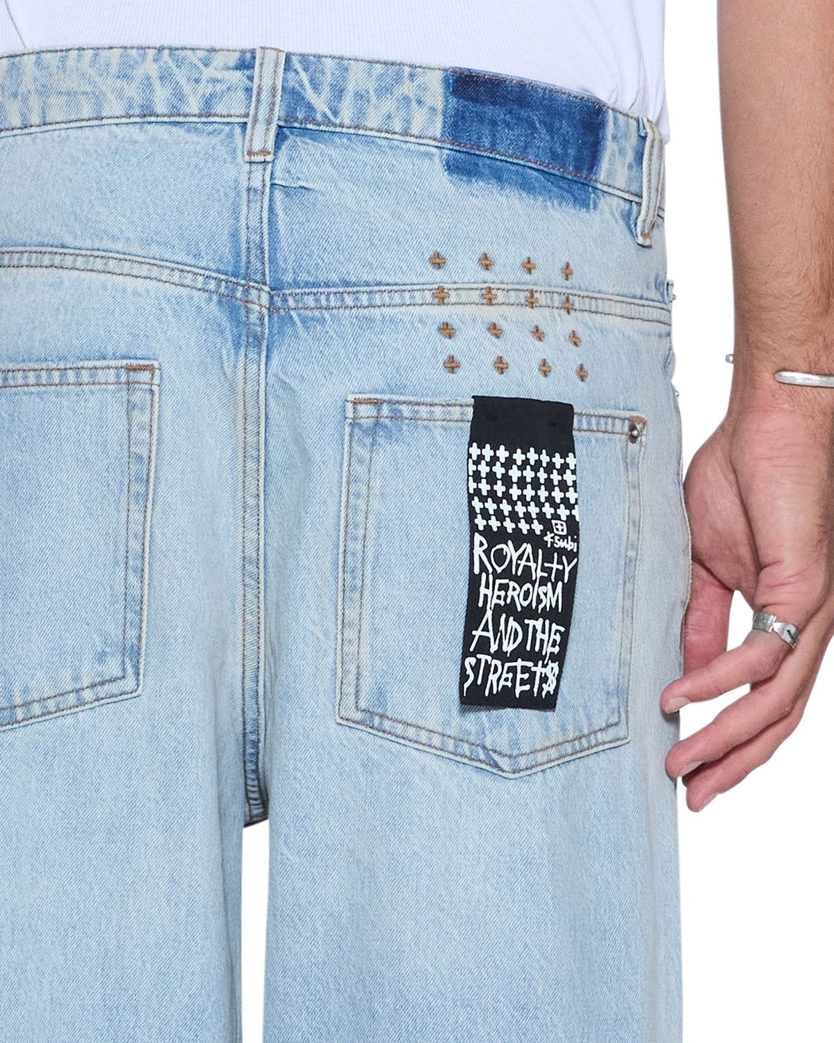Mens Maxx Krystal Baggy Denim Jeans - Denim