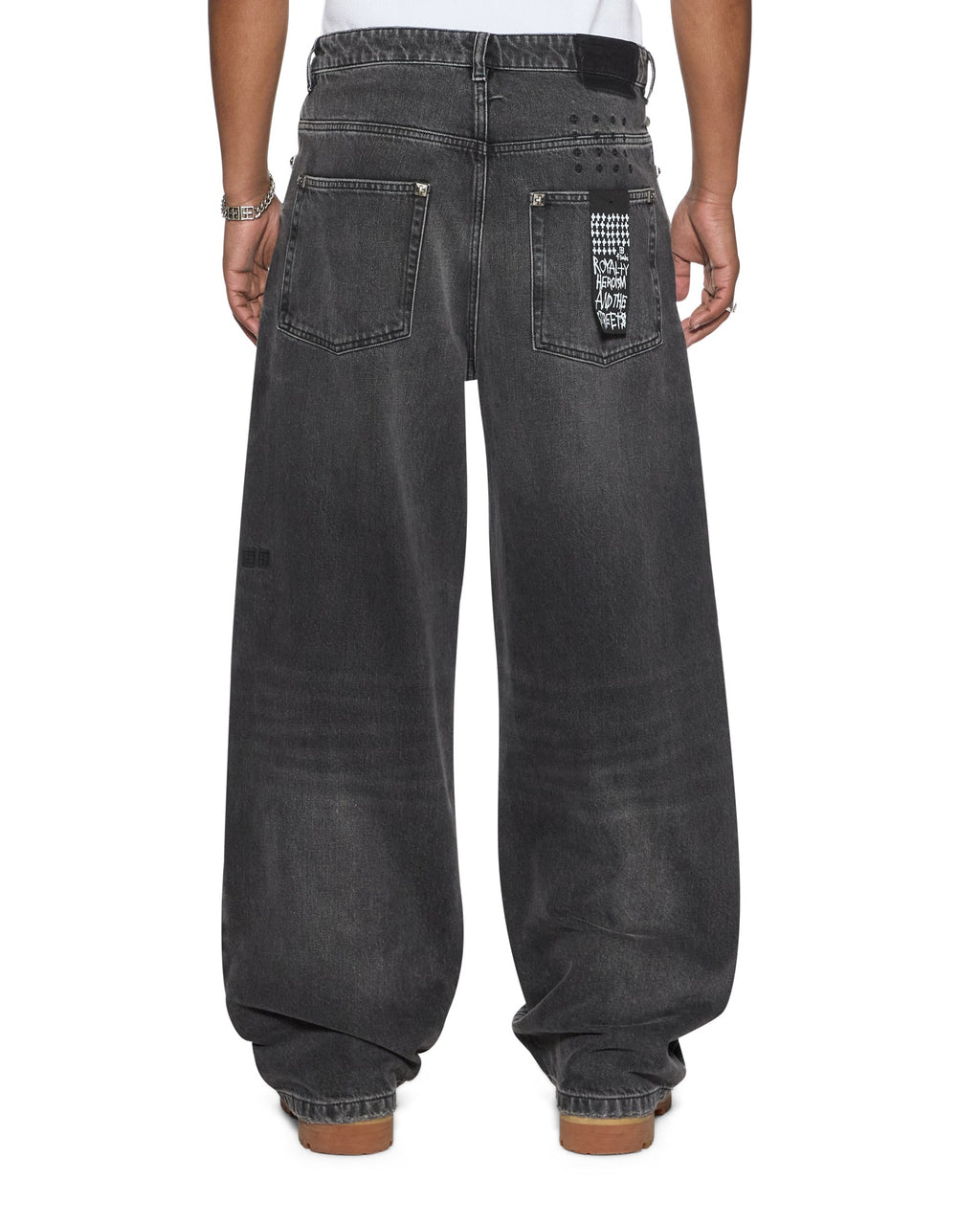 Mens Maxx Onyx Stud Relaxed Denim Jeans - Black