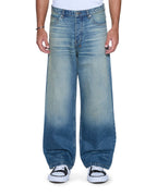 Mens Maxx Portland Blue Baggy Denim Jeans - Denim