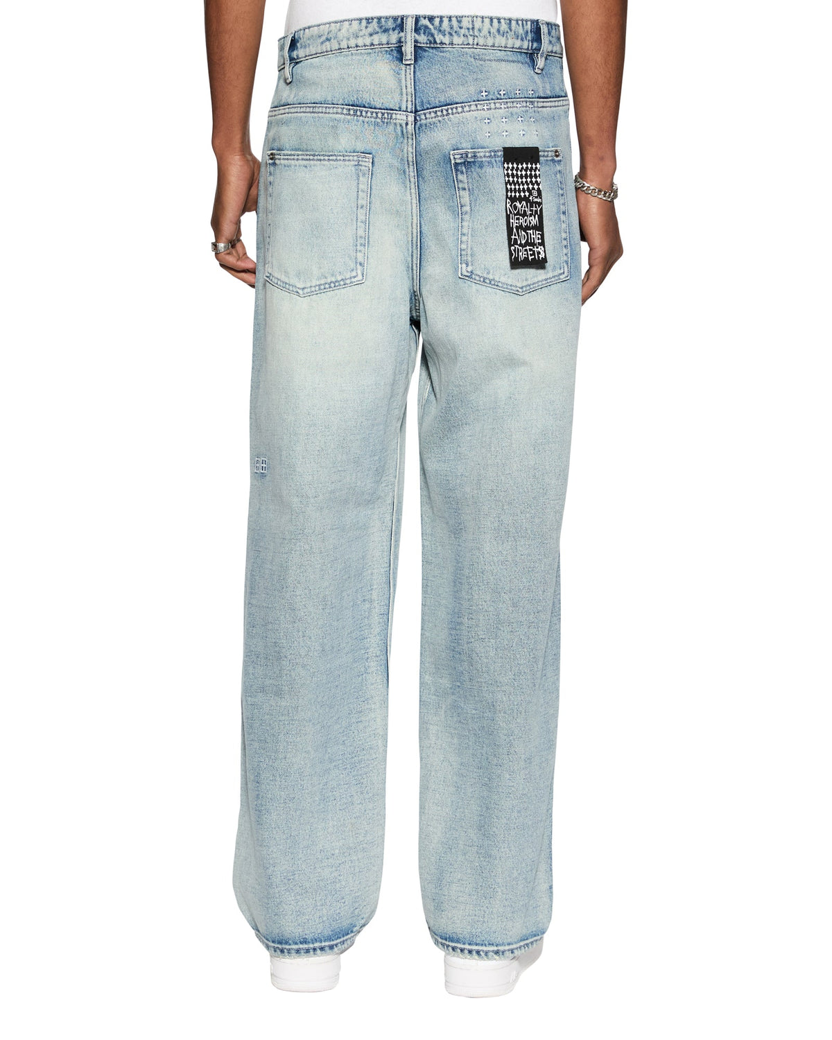 Mens Maxx Punk Blue Baggy Denim Jeans - Denim