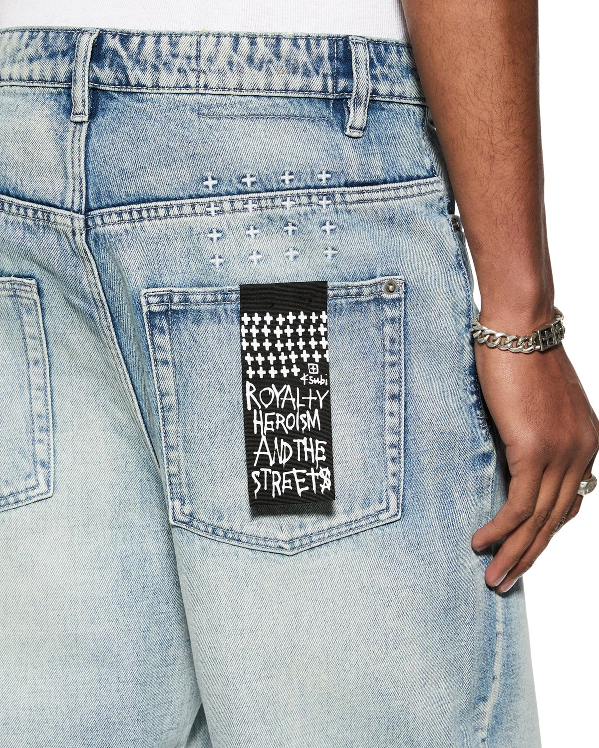 Mens Maxx Punk Blue Baggy Denim Jeans - Denim