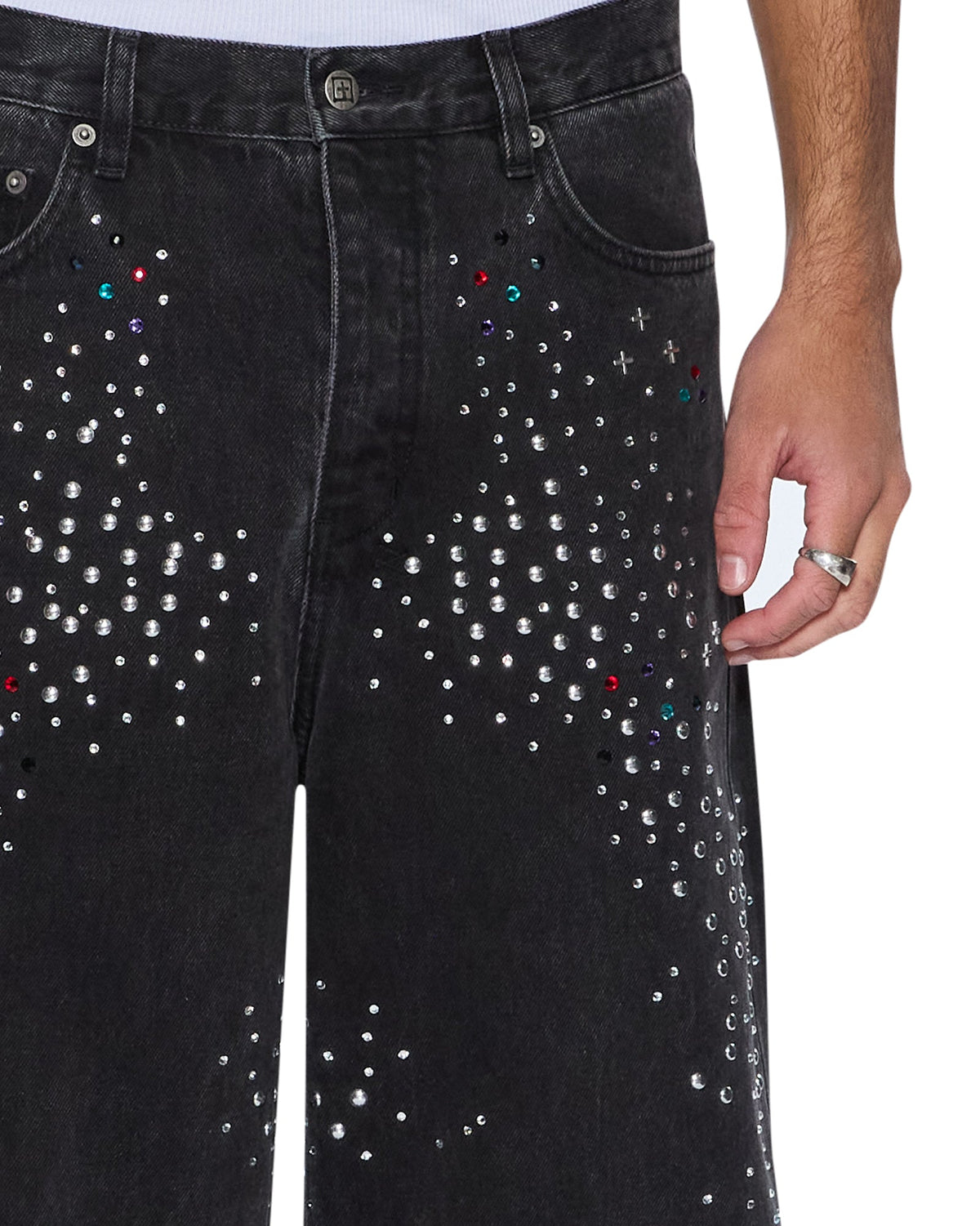 Mens Maxx Renaissance Baggy Denim Jeans - Black