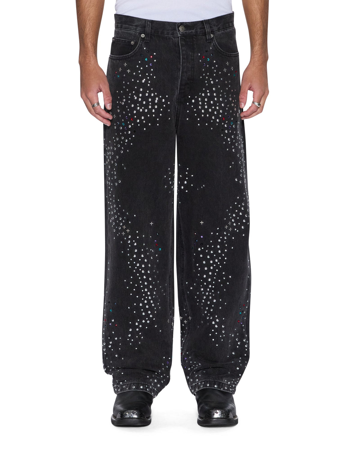 Mens Maxx Renaissance Baggy Denim Jeans - Black