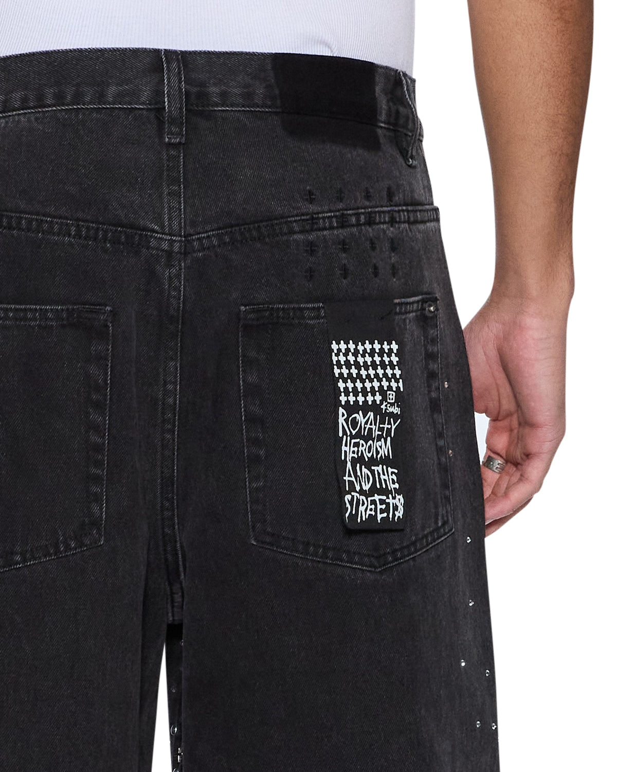 Mens Maxx Renaissance Baggy Denim Jeans - Black