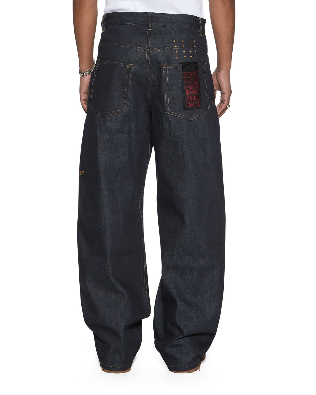 Mens Maxx Selvedge Raw Blue Baggy Denim Jeans - Denim