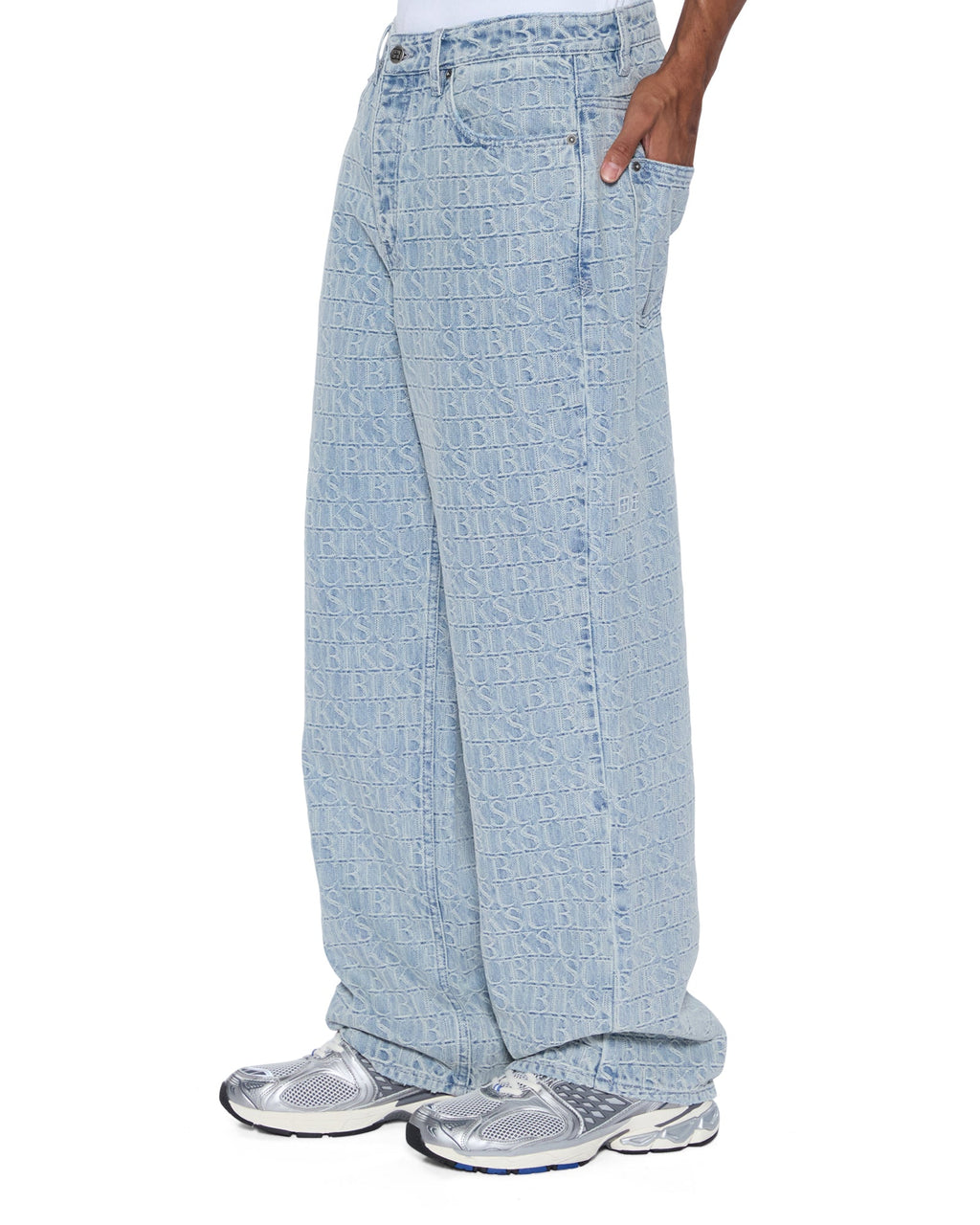 Mens Maxx Tile Baggy Denim Jeans - Denim