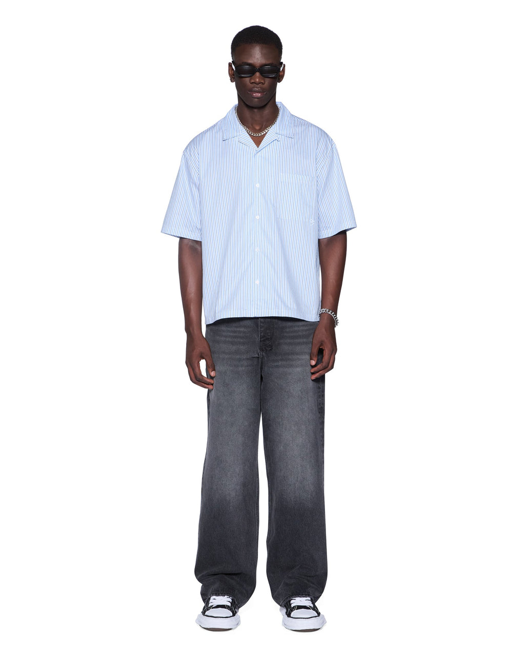 Mens Maxx Villian Grey Baggy Denim Jeans - Grey