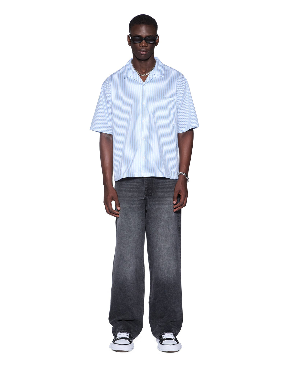 Mens Maxx Villian Grey Baggy Denim Jeans - Grey