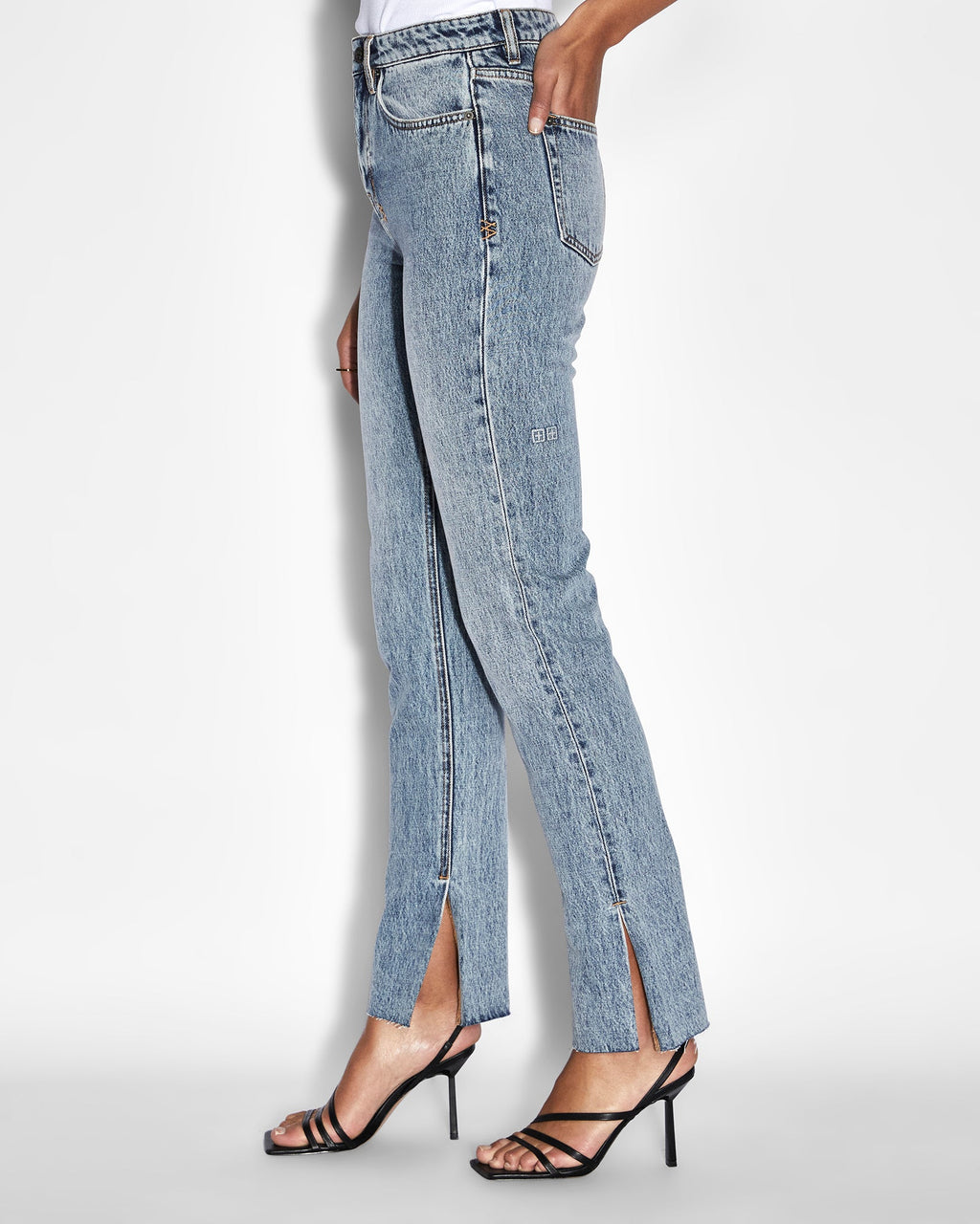 Womens Melrose Haven Splits Slim Denim Jeans - Denim