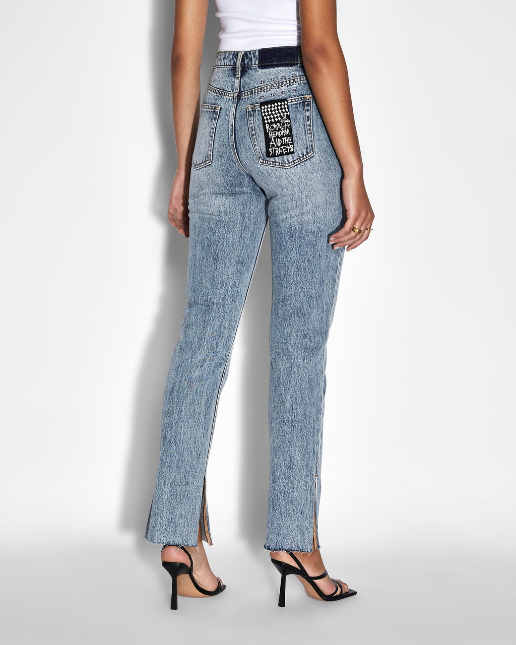 Womens Melrose Haven Splits Slim Denim Jeans - Denim