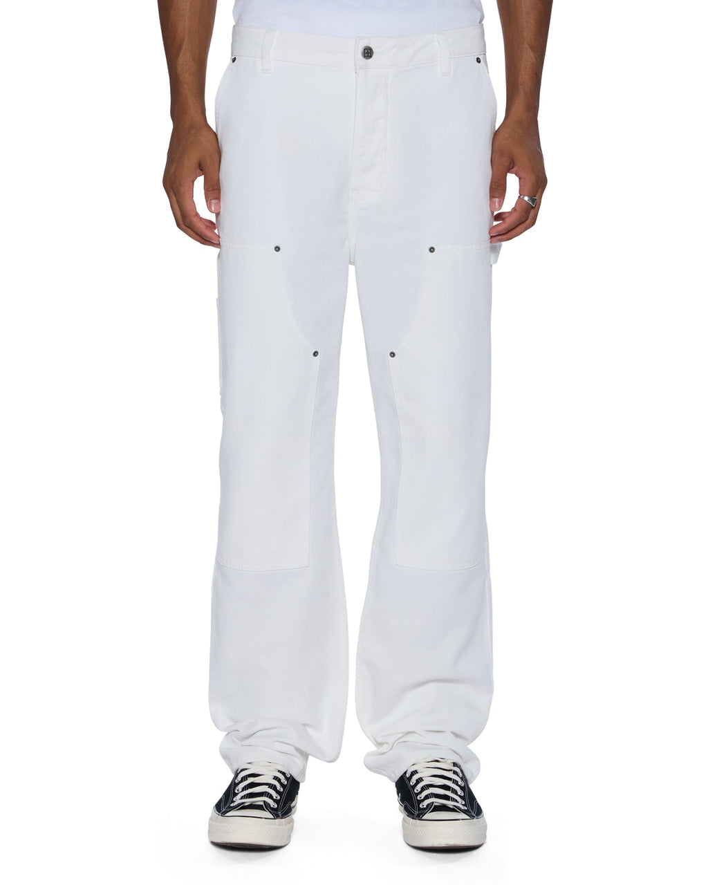 Mens Operator Pant Arktik Relaxed Denim Jeans - White