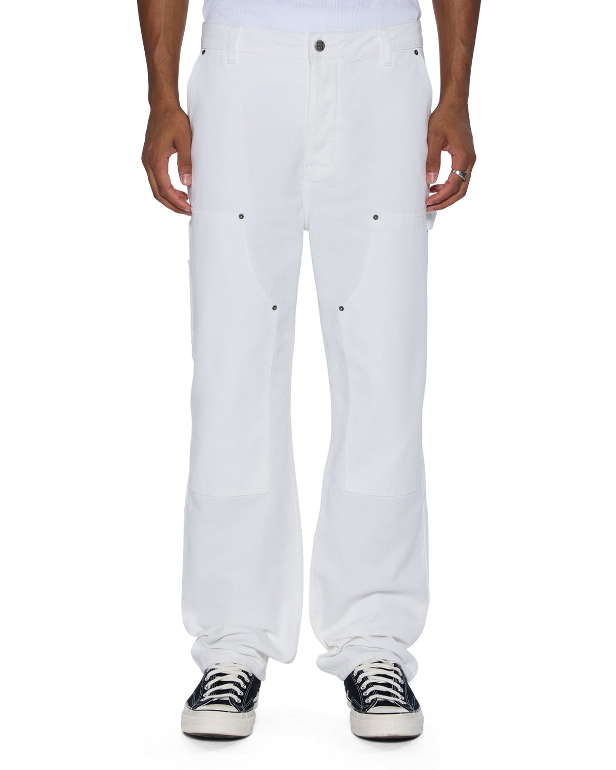 Mens Operator Pant Arktik Relaxed Denim Jeans - White