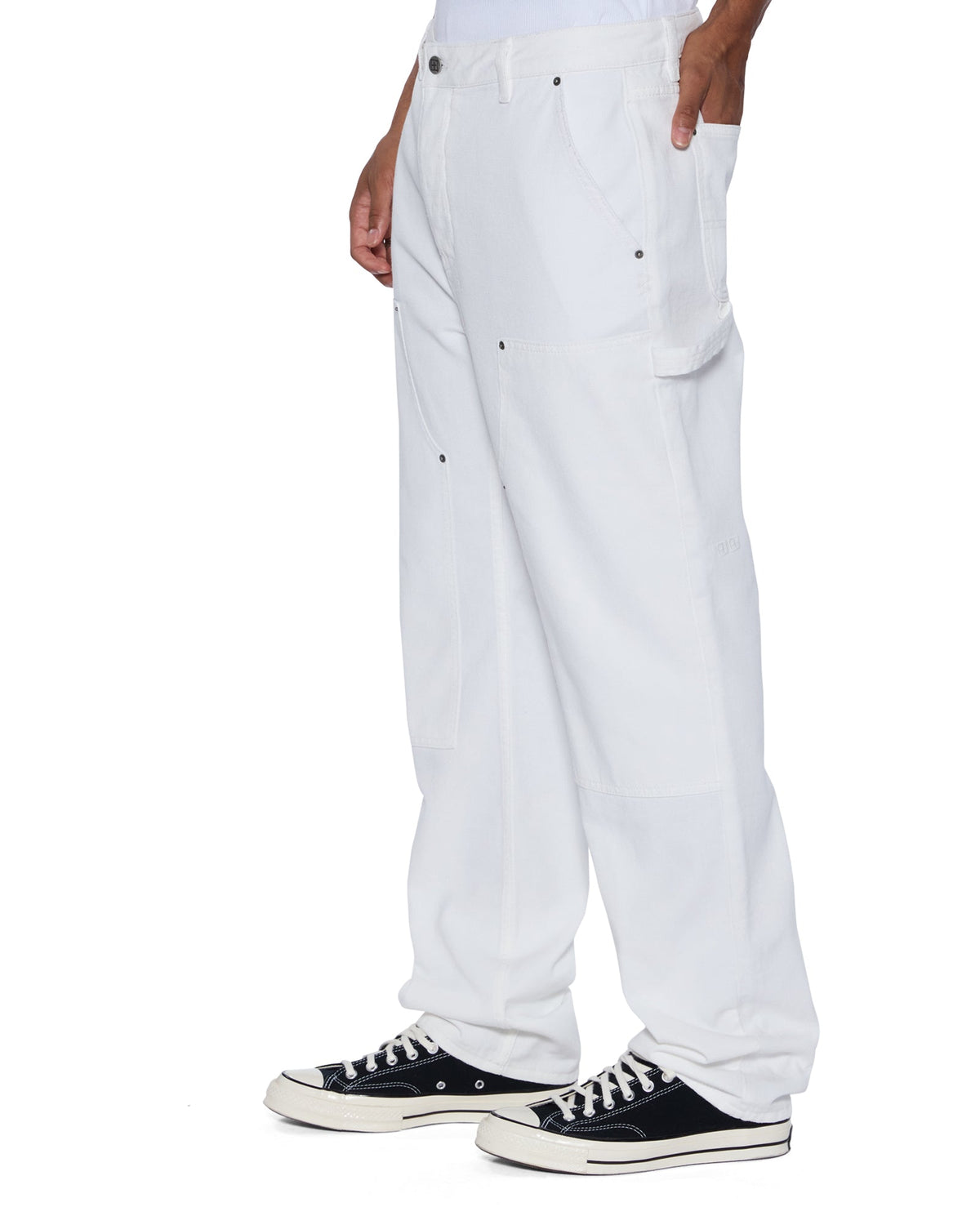 Mens Operator Pant Arktik Relaxed Denim Jeans - White
