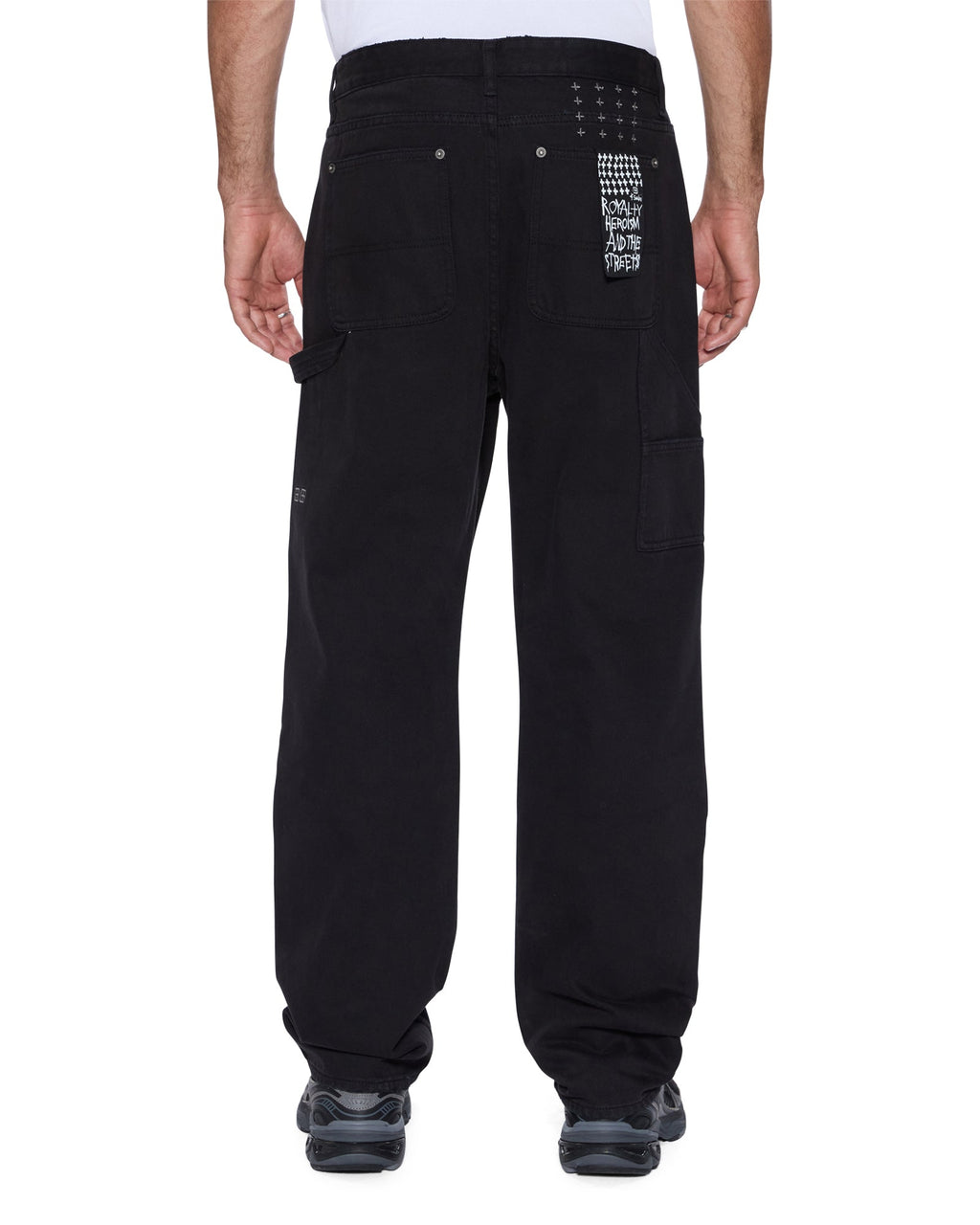 Mens Operator Pant Jasper Black Relaxed Denim Jeans - Black
