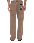 Mens Operator Pant Oak Relaxed Denim Jeans - Brown