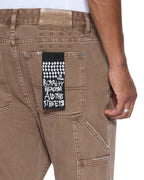 Mens Operator Pant Oak Relaxed Denim Jeans - Brown
