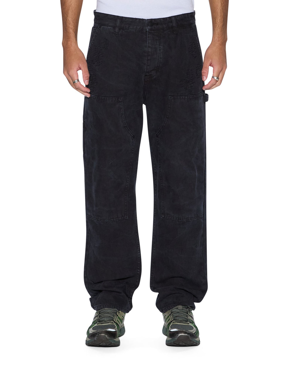 Mens Maxx Operator Pant Torqued Black Relaxed Denim Jeans - Black