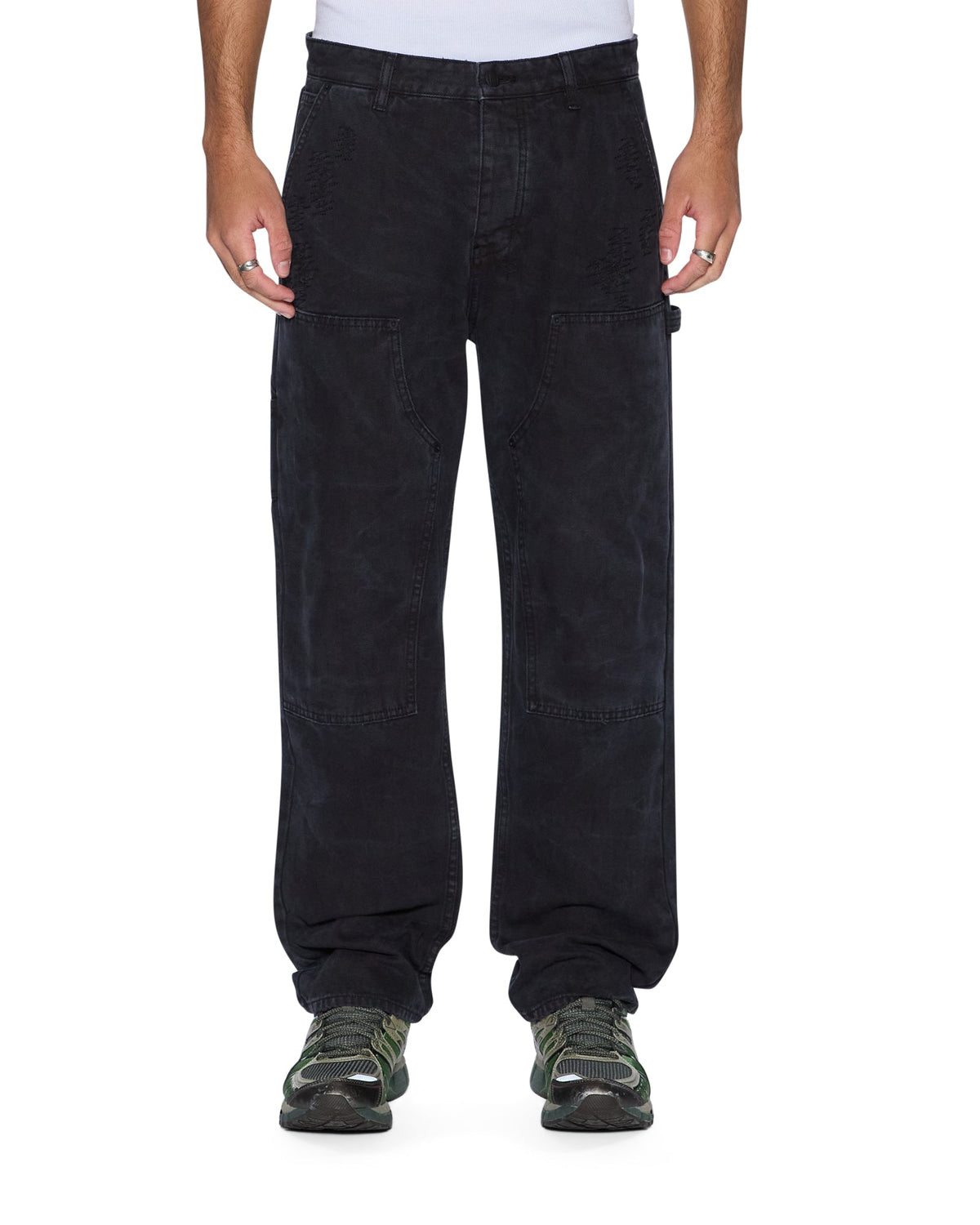 Mens Maxx Operator Pant Torqued Black Relaxed Denim Jeans - Black