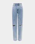 Womens Playback Authentik Trashed Straight Denim Jeans - Denim