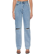 Womens Playback Authentik Trashed Straight Denim Jeans - Denim