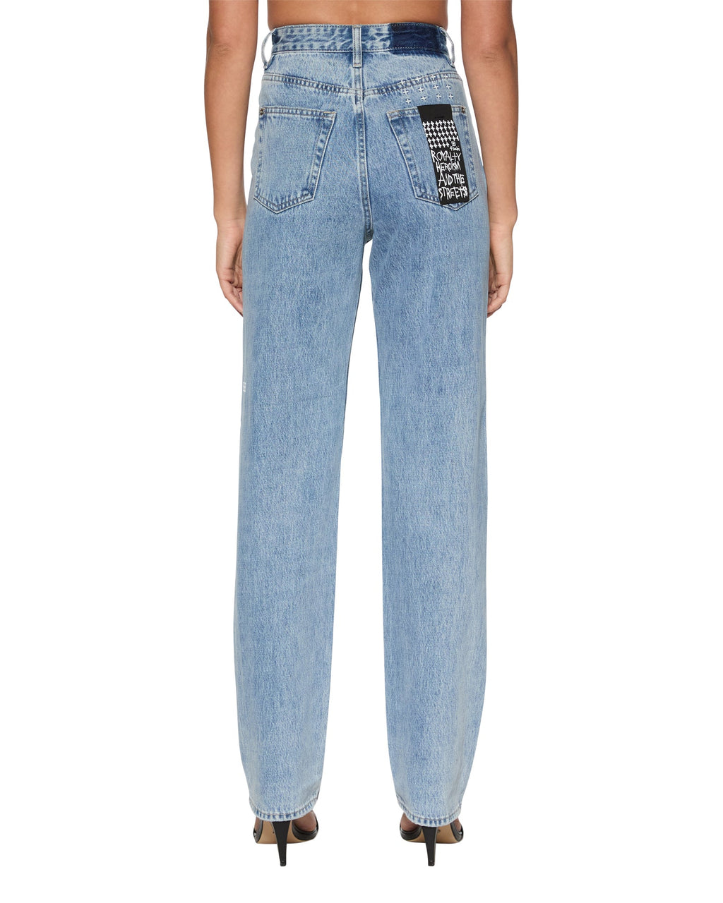 Womens Playback Authentik Trashed Straight Denim Jeans - Denim